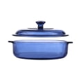 thumbnail image 1 of Baker's Basics 2 Quart Glass Casserole Dish, Blue, 1 of 1