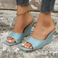 thumbnail image 2 of KIHOUT Summer Womens Sandals, New Sloping Heels for Ladies Casual Wearing Sandals, Retro Open Toe Slippers, 2 of 6