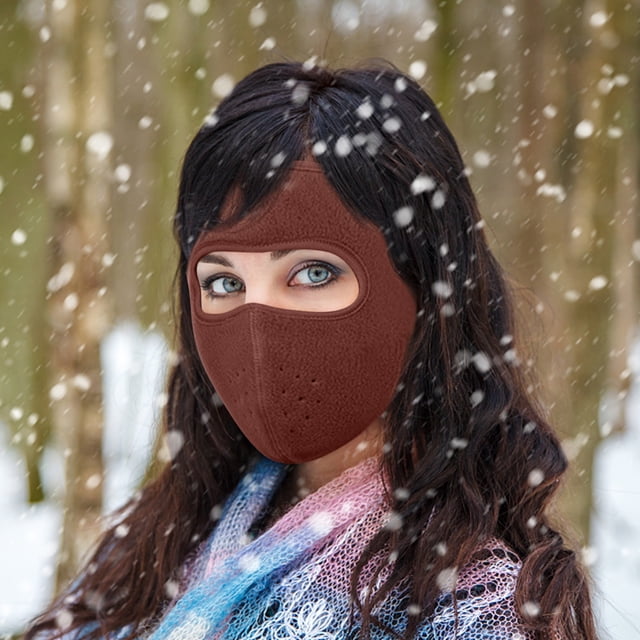 TOUMENY Winter Face Mask, Thickened Fleece Neck Ear Protection for Skiing Snowboarding, Cold Weather Windproof Breathable Full Coverage Balaclava