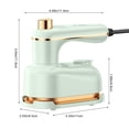 thumbnail image 3 of HOARBOEG Foldable Portable Mini Handheld Travel Steam Iron for Clothes Hanging Ironing Machine Household Small Dormitory Clothes Ironing Tool Household Steam Iron Small Appliance Clearance Green, 3 of 9