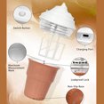 thumbnail image 4 of Electric Ice Cream Maker, 450ml Capacity Ice Cream Maker Brown ABS  for Homemade Gelato, 4 of 7
