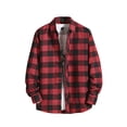 thumbnail image 1 of Kcodviy Chemise Décontractée Imprimée pour Homme à Manches Longues Chemise Décontractée Automne/hiver Justaucorps à Manches Longues à Simple Boutonnage Chemise à Col à Revers à Carreaux Rayée à Manches Courtes Boutonnée, 1 of 2