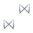 thumbnail image 4 of QualitChoice Polyester Men Women Brace Fashionable Replacement Easy Matching Portable Stylish Solid Color Adjustable Braces Dark Blue 2PCS, 4 of 6