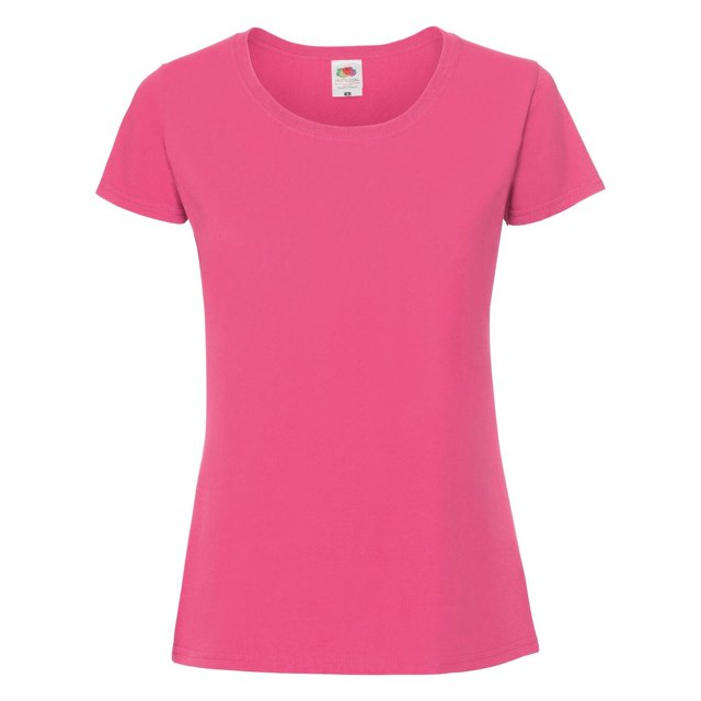 Fruit Of The Loom T-Shirt Premium en Fil à Tricoter pour Femmes Coupe Ajustée