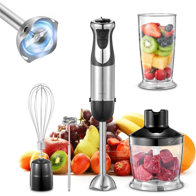 ProBlend 5-in-1 Hand Blender Set – 1000W Immersion Mixer with Turbo, Whisk & Chopper