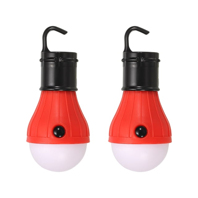 Unique Bargains Tent Lantern, 2 Pack Camping Light LED Camping Lantern, 4.72' x 2.05', Red