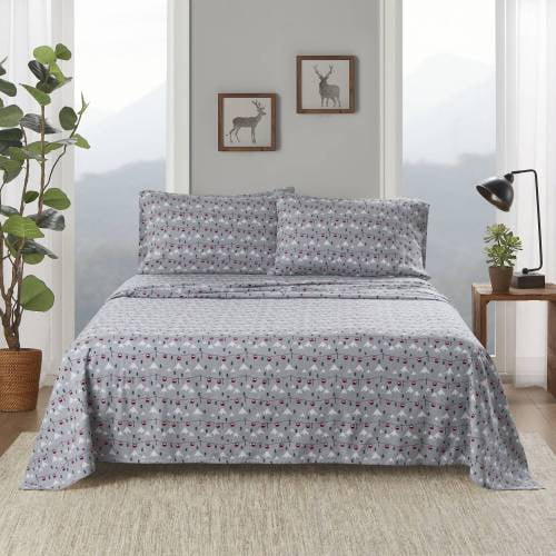 Ensemble de Draps Jumeau 3 Pcs Gris Ski Saut