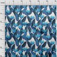 thumbnail image 3 of oneOone Polyester Spandex Medium Blue Fabric Floral Sewing Craft Projects Fabric Prints By Yard 56 Inch Wide, 3 of 5