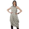 thumbnail image 2 of Moomaya Robe Kurti à une Épaule Imprimée pour Femme, Sans Manches, à Col Bénitier, Style Bohème, Tenue de Soirée de Designer, 2 of 7