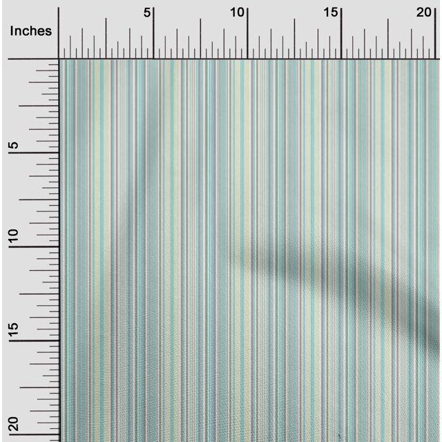 oneOone Viscose Chiffon Fabric Multicolor Stripe Print Fabric By Yard 42 Inch Wide
