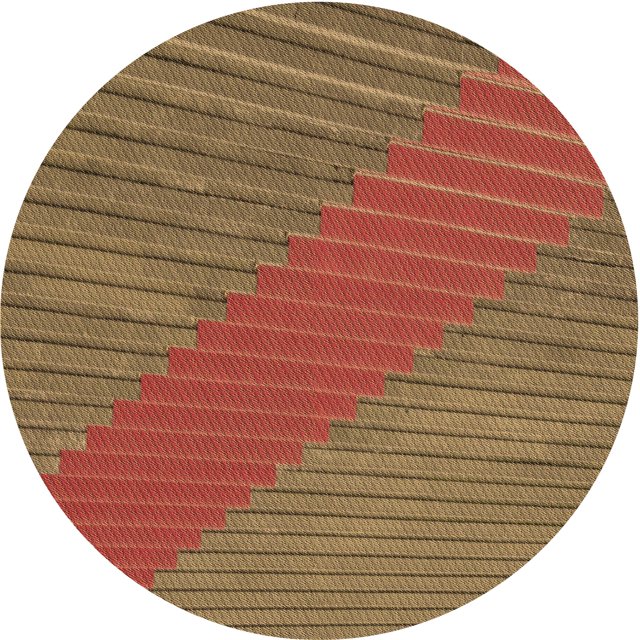 Ahgly Company Tapis d'Intérieur Lavables en Machine, Carrés Transitionnels en Acajou Brun, 3'
