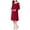 Wine, variant on Tranfacy Women's Fashion Maternity Dress with Solid Color Print and Zipper Nursing Long Sleeve Pregnancy Dress for Fall Winter Baby Shower