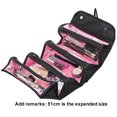 thumbnail image 4 of Roll Cosmetics Organizer Makeup Bag Foldable Hanging Toiletries Pockets Compartment Travel Kit Jewelry Bags Roll Cosmetics Organizer Makeup Bag Foldable Hanging Toiletries Pockets, 4 of 8