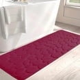 thumbnail image 2 of Bwiyojiz 70.86x23.6x0.31" Rugs & Mats Bath Rug Embossed Bathroom Mat Water Absorbent and Washable Rugs-Non-Slip-Thick-Soft Comfortable Carpet for Show Home Living Room Decor, Polyester, Red, 2 of 2