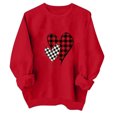 thumbnail image 2 of TIMIFIS Chandails en Molleton de la Saint-Valentin pour Femmes Chandail Cœur Mode Manches Longues Col Rond - Printemps/été, 2 of 4