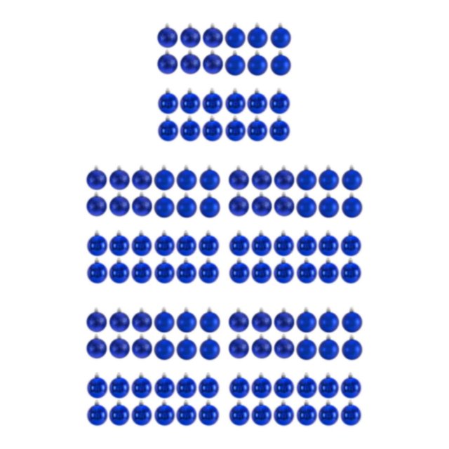 Transemion 24pieces Effective Decoration Balls Easy To Christmas Essentials Durable blue 5Set