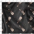 thumbnail image 4 of Soimoi Cotton Poplin Fabric Notes & Guitar Musical Instrument Printed Craft Fabric by The Yard 56 Inch Wide, 4 of 5
