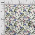 thumbnail image 2 of oneOone Velvet Medium Blue Fabric Floral Sewing Material Print Fabric By The Yard 58 Inch Wide, 2 of 4