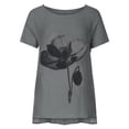 thumbnail image 5 of EGNMCR T-Shirts pour Femmes Mode T-shirt d'Été pour Femmes à Col Rond à Manches Courtes Imprimé Décontracté Blouse, 5 of 5