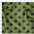 thumbnail image 4 of Soimoi Polyester Crepe Fabric Leaves Block Printed Fabric 1 Yard 42 Inch Wide, 4 of 5