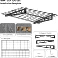 thumbnail image 4 of Heavy-Duty Garage Wall Mounted Shelves,2x4 FT Wall Mounted Storage Shelves,400 Lbs Load Capacity Garage Storage Rack Floating Shelves, 2 Pack, 4 of 7