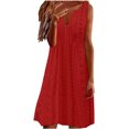 thumbnail image 2 of Gspmoly Robes d'Été pour Femmes, Mode Femmes Été Décontractée Unie à Col en V Sans Manches Robe Courte Robe de Cocktail Liquidation, 2 of 6
