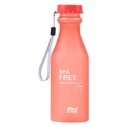 pstuiky 550Ml Sports Water Bottle Transparent Matte Leak-Proof Design Portable with Carrying Strap Durable Shatter-Resistant Pc Plastic Reusable Drinkware for Gym, Hiking & Travel Bpa-Free