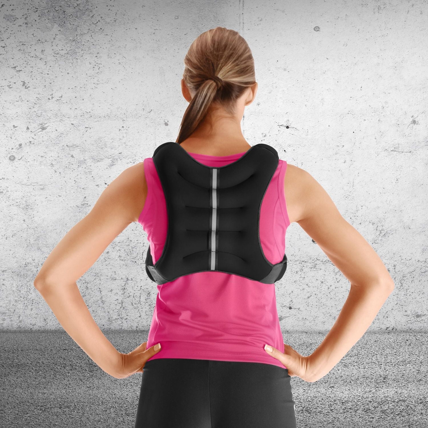 Tone Fitness Neoprene Weighted Vest, 12 Pounds, Black