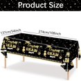 thumbnail image 3 of pdqouc 2025 New Graduation Season Theme Tablecloth Disposable PE Plastic Tablecloth for Graduation Party Decorations, eakproof & Sturdy, Graduatio Decorations 54x108inches, 3 of 6
