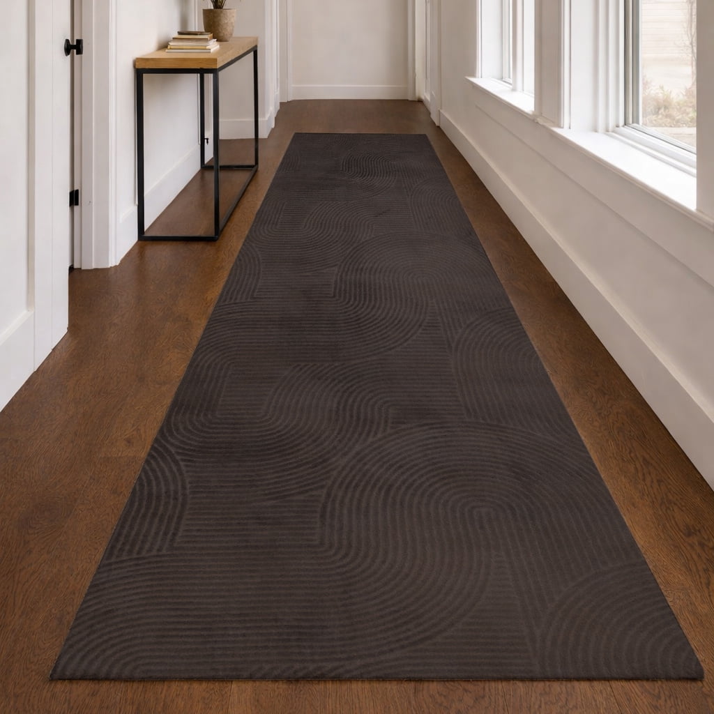 Tapis de Couloir Elion Lavable A la Machine Contemporain/Moderne pour Salon, Chambre, Salle Manger, Entrée, et Plus Encore.