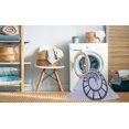 thumbnail image 2 of Ahgly Company Tapis Rond Lavable en Machine Intérieur Transitionnel Bleu Lavande, 3 Pieds Rond, 2 of 7