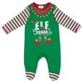 thumbnail image 2 of Family Matching Pajama Soft Cartoon Elf Printed Tops Striped Long Pants Parent-child Home Clothes, 2 of 6
