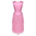 thumbnail image 4 of Yartina Tunique de Danse Liturgique et de Louange pour Femmes, Robe Sans Manches, Performance de Danse Lyrique, Rose G, 4 of 7