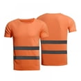 thumbnail image 1 of T-Shirt Haute Visibilité pour Hommes, Ruban Réfléchissant Haute Visibilité, Sécurité, Hauts de Travail, 1 of 3