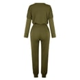 thumbnail image 4 of Yuyuzo Womens Casual Solid Color Set Sweatsuit Pullover Jogger Pants Two Piece Outfit Tracksuits, 4 of 6