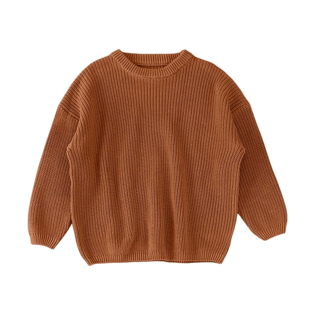 Kcodviy Tout-Petit Bébé Fille Garçon Filles Chandail de Danse Chandail Tricoté Col Rond Tout-Petit Molleton Fermeture Éclair Manches Longues Chandail à Enfiler Chandail Molletonné Bébé Fille Vêtements d'Automne Hiver
