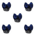 thumbnail image 2 of Decodeary Professional Hair Plate Mesh Pocket Practical Snood Net Elegant And Professional Gold rim -  Blue 5Set, 2 of 6