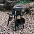 thumbnail image 4 of Camping Folding Stool Lightweight Pony Stool Dual-Use Adjustable Height Picnic Table Chair, 4 of 6