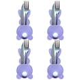 thumbnail image 1 of TopLLC Set Of 4 Bunny Flatware Holders Easter Bunny Cutlery Bag Rabbit Cutlery Set With Tail, 1 of 9