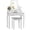 Blanc, variante sur Costway Coiffeuse avec 10 Ampoules à Intensité Réglable, Interrupteur Tactile, Tabouret Coussiné, Blanc
