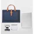 thumbnail image 4 of Fashion Business Document Bag Leather Large Laptop Handbag Briefcase Portable Work Office Storage Bag Custom Letters navy 13 inch, 4 of 6