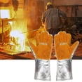 thumbnail image 1 of Liquidation des Offres du Jour! Gants Longs en Papier D\'aluminium de Protection contre les Radiations, Résistant à la Chaleur à Haute Température, pour Faire Fondre, Chauffer et Souder, Peuvent Résister à la Chaleur par Température, Gants à Cinq Doigts, 1 of 3