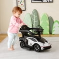 thumbnail image 4 of Gymax 3-in-1 Licensed Lamborghini Ride on Push Car Stroller Sliding Car w/ Sound White, 4 of 9
