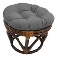 thumbnail image 1 of Coussin Repose-Pieds Rond en Sergé Uni Capitonné de 18 Po - Gris, 1 of 4