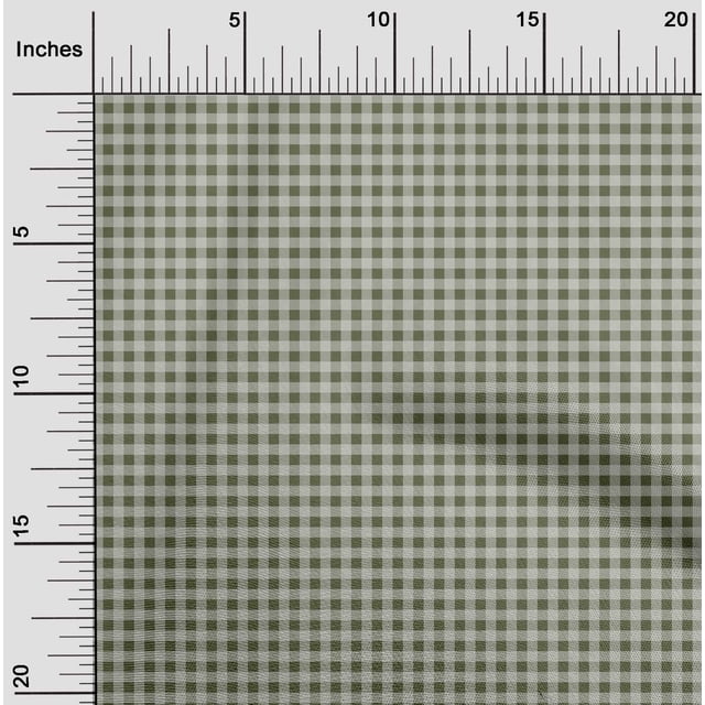 oneOone Viscose Chiffon Fabric Gingham Check Print Fabric BTY 42 Inch Wide