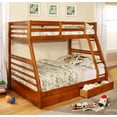 thumbnail image 2 of Honey Twin Over Double Wood Bunk Bed W Drawers, 2 of 2
