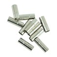 thumbnail image 4 of 10 Set Silver Leather Glue In Bayonet Push Jewelry Closure DIY Tube Clasp Jewelry Making 20X7MM, 4 of 9