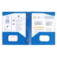 thumbnail image 3 of Light Blue Plastic Folders With Pockets Heavy Duty Pocket Folders Letter Size File Folders For Documents Office School, 3 of 6