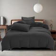 thumbnail image 4 of Fwttom All-Season Bedding Set - 4-Piece Washable Solid Color Bed Sheet Duvet Cover and Pillowcases, 4 of 9