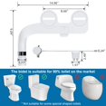 thumbnail image 3 of Bidet Attachment for Toilet, Non-Electric Self-Cleaning Dual Nozzle (Feminine/Bidet Wash) Toilet Bidet, Fresh Cold Water Sprayer Bidets for Existing Toilets with Adjustable Pressure Control, 3 of 6